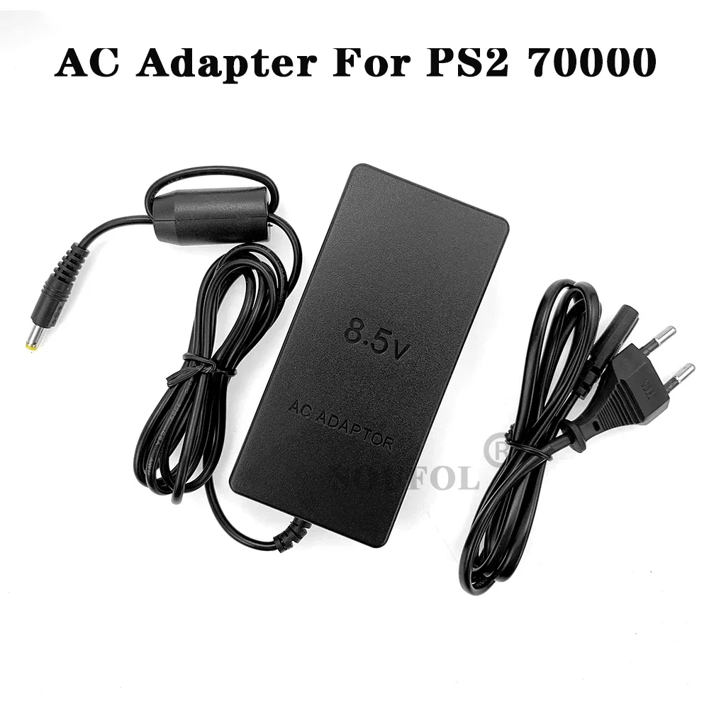 Adaptador de CA para consola de juegos PS2 Slim serie 70000 para PlayStation 2 DC 8,5 V adaptador de CA fuente de alimentación del cargador enchufe de EE. UU./UE
