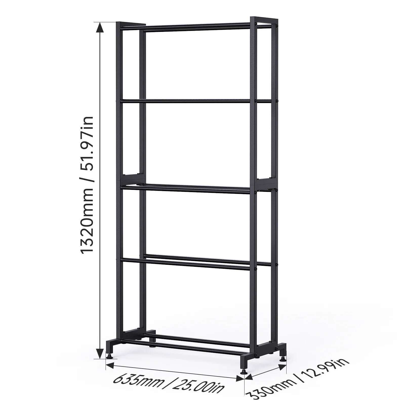 BlQU Panda Feed Rack Estante de almacenamiento de filamentos de 5 niveles Acero al carbono de alta resistencia Capacidad de almacenamiento masivo Accesorios para impresoras 3D - imagen 5