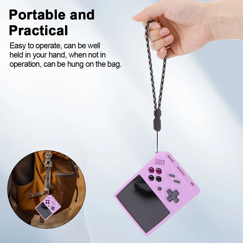 Funda protectora de silicona, funda protectora antiarañazos, funda protectora suave antideslizante con cordón para MIYOO MINI Plus - imagen 5