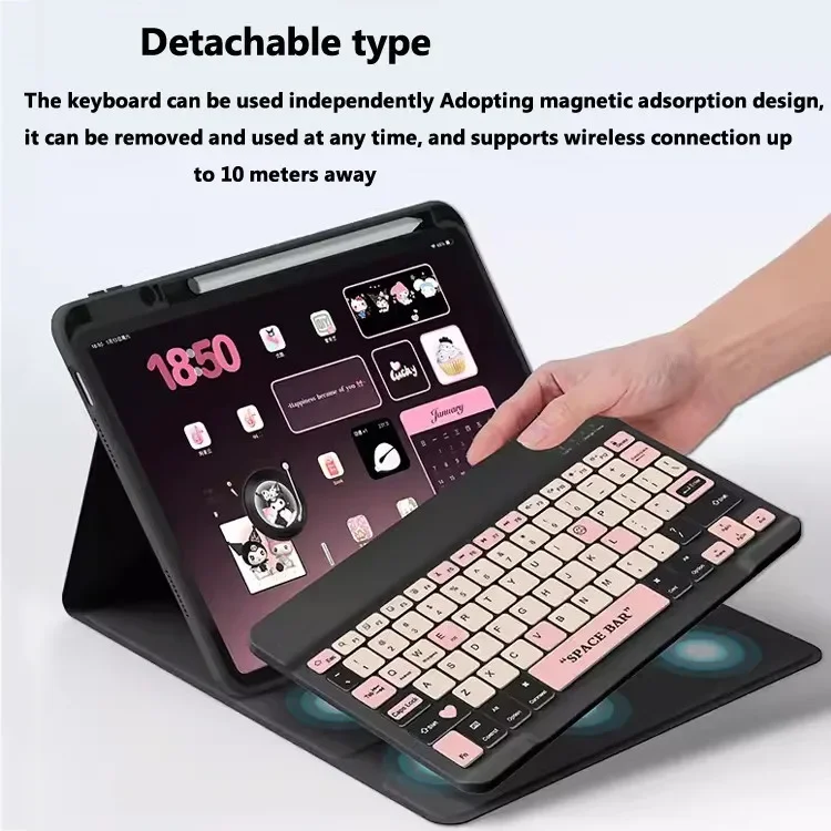 Teclado Bluetooth para Redmi Pad Pro 12,1 "Pro 5G para Xiaomi Poco Pad 5G 12,1 pulgadas 6S Pro 12,4 funda desmontable con ranura para lápiz - imagen 2