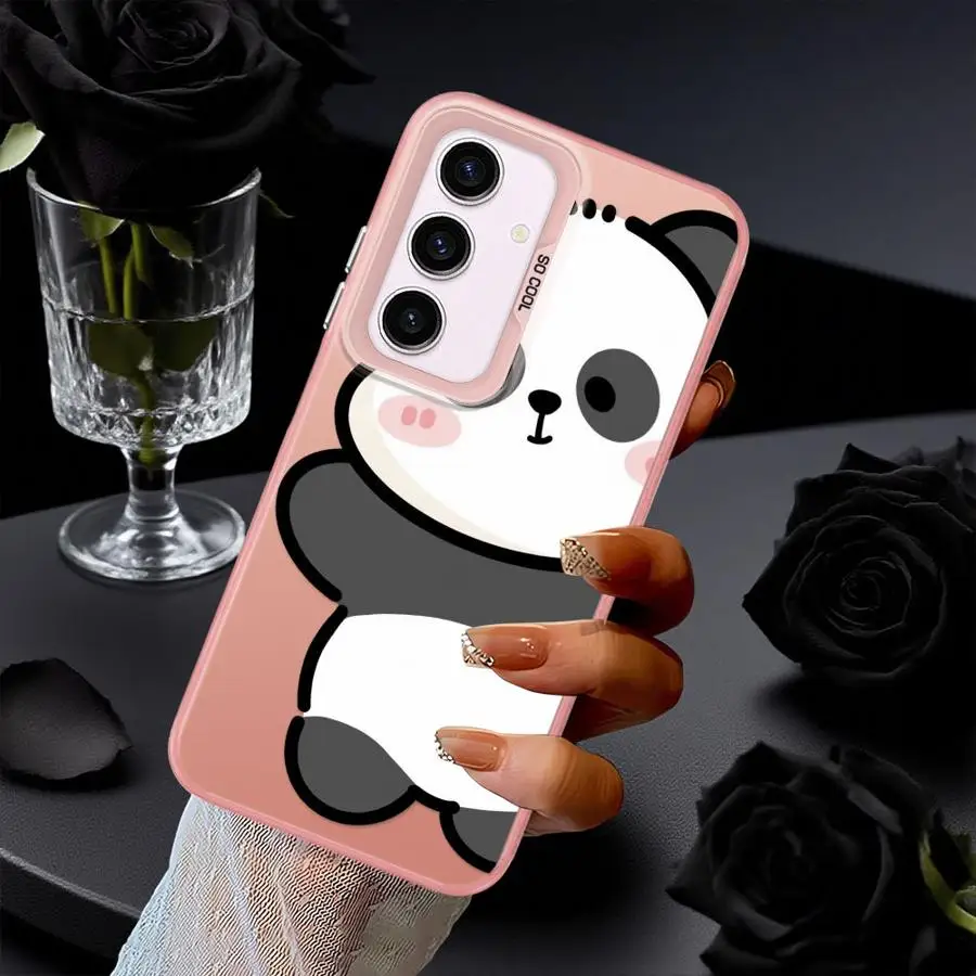 Funda para Samsung Galaxy A73 A25 A23 A32 A22 A52 A53 A24 A26 A36 A33 A34 funda trasera para teléfono Panda de dibujos animados lindo - imagen 5