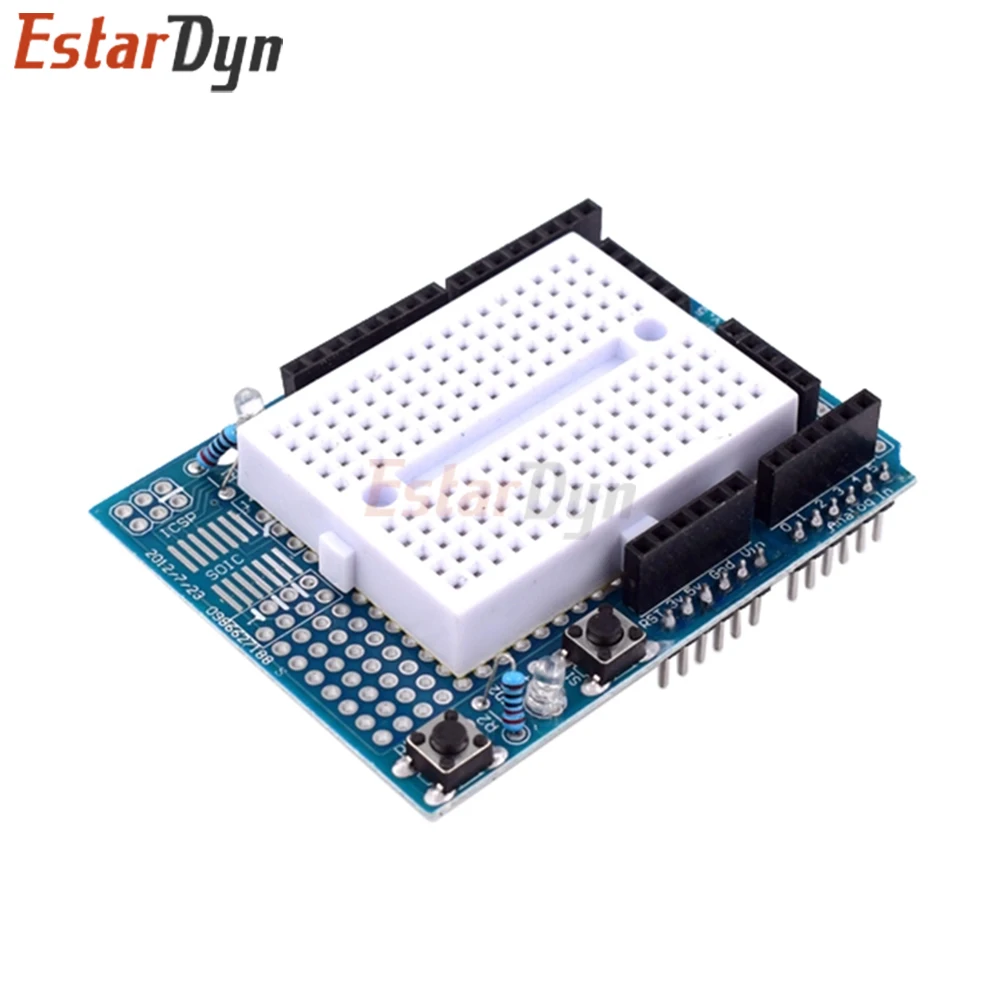 UNO Proto Shield con placa de pruebas SYB-170, placa de expansión para proyectos de bricolaje Arduino y creación de prototipos electrónicos - imagen 4