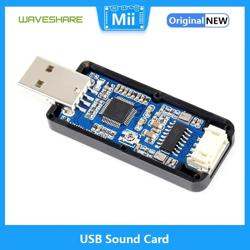 Tarjeta de sonido USB Waveshare, módulo de audio USB, sin controlador, convertidor de audio externo para Raspberry Pi / Jetson Nano - imagen 5