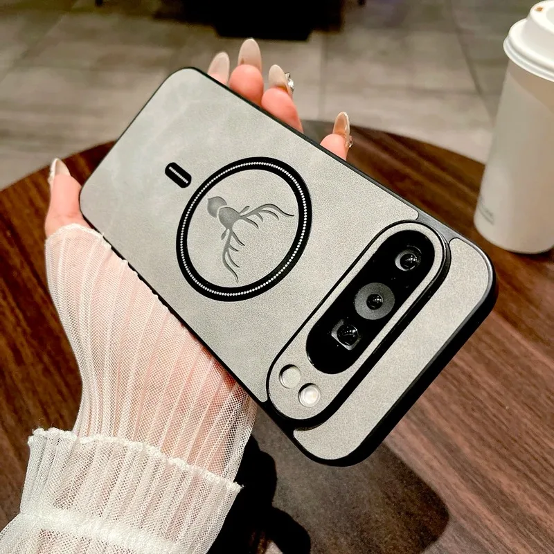 Funda de cuero de lujo para teléfono Magsafe con carga inalámbrica magnética para Google Pixel 10 9 ProXL 10 9 Pro 9 9A 10 9 Pro XL fundas - imagen 5