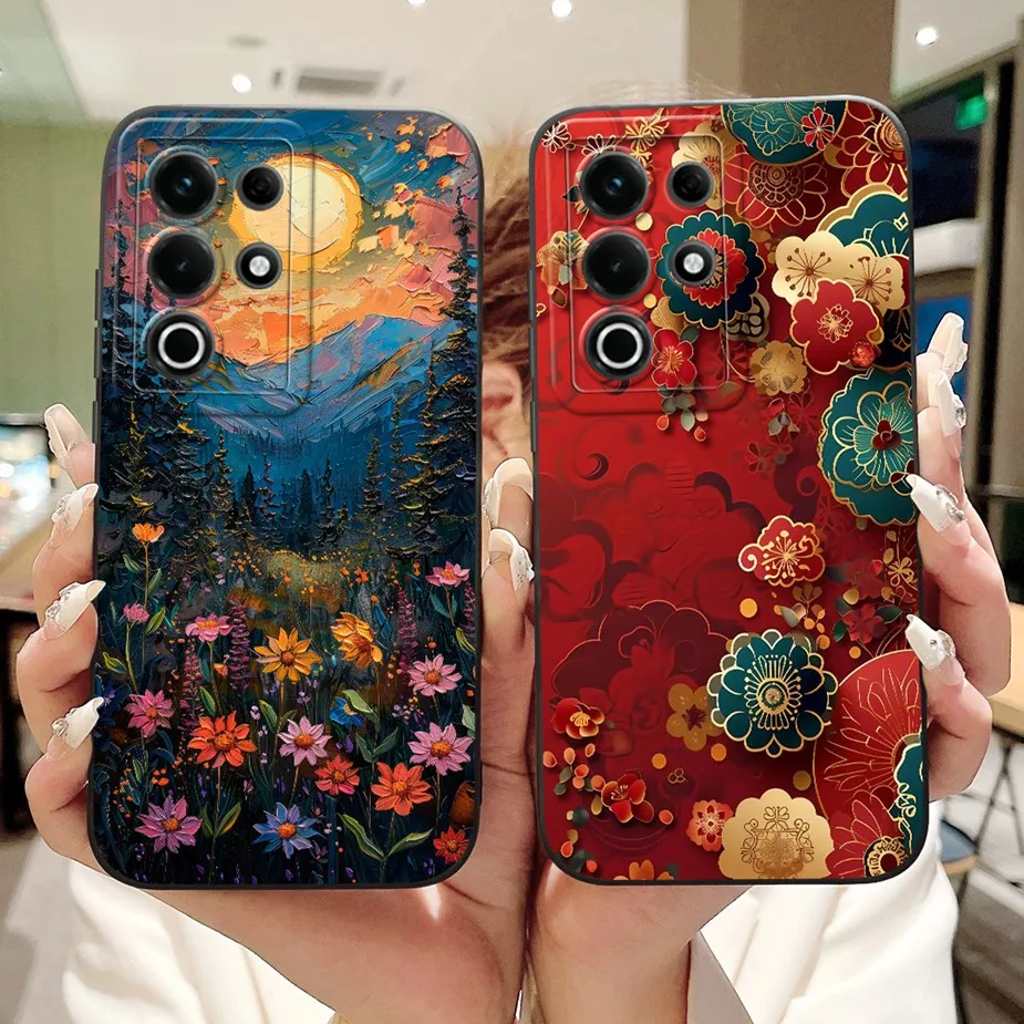Para Itel S25 Ultra funda S686LN de lujo amor corazón pintado funda de silicona suave funda de teléfono para Itel S25 S685LN ItelS25 Ultra Fundas - imagen 2