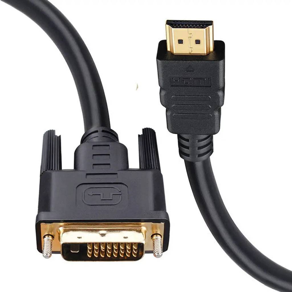 Cable DVI a HDTV Cable Compatible HD a DVI 1,5 M 3M 1080P 3D DVI D 24 Cables adaptadores de 1 pines para TV BOX DVD PC proyector - imagen 2
