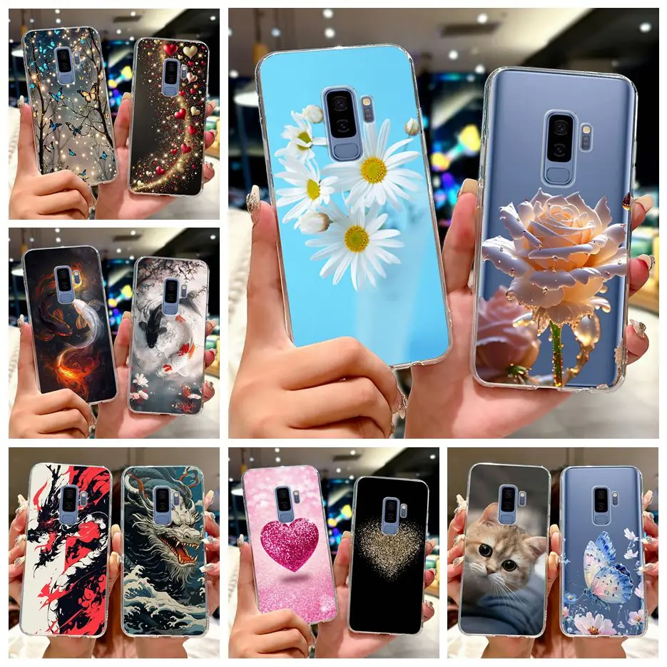 Para Samsung Galaxy S9 Plus funda SM-G965F nueva funda pintada de lujo funda de teléfono de silicona suave para Samsung S9 S 9 GalaxyS9 S9 + Shell