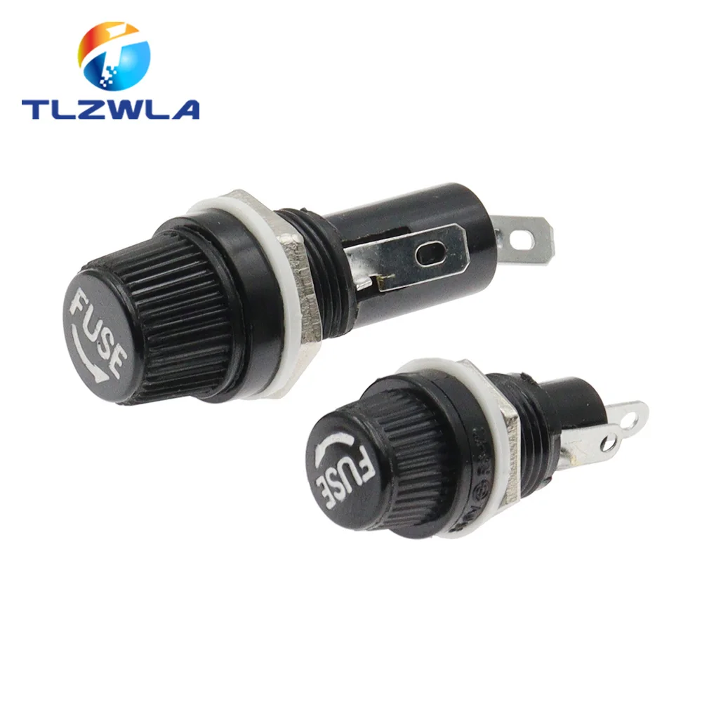 Portafusibles de 5 piezas/13, 5x20mm, 6x30mm, 10A, 125V/250V, montaje en Panel, resistente a altas temperaturas, cajas de fusibles de 5x20mm