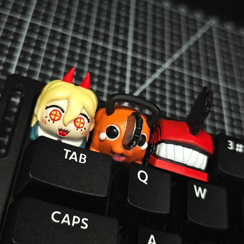 Teclas de motosierra para hombre, 1 Uds., Pochita Power versión Q, personaje Diy, teclas personalizadas, teclas de teclado mecánico personalizadas de Anime - imagen 5