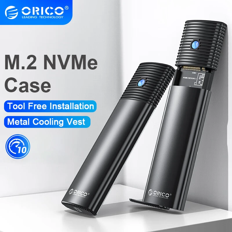 ORICO M2 SSD carcasa NVME SATA SSD M.2 a USB tipo C 3,1 adaptador SSD para NVME PCIE NGFF SATA SSD caja de disco M.2 SSD - imagen 2