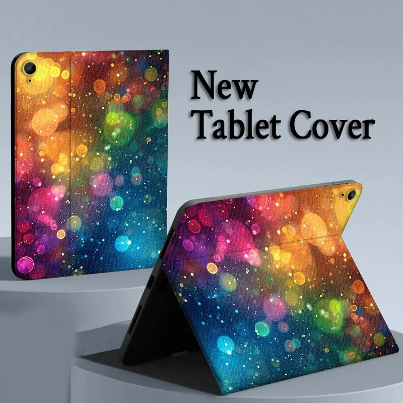 Patrón de arte de burbujas colorido para Samsung Galaxy Tab S11 S10 S9 S8 S7 S6 A10.1 A9 A8 A7 10,1 Lite FE Plus pulgadas funda para tableta