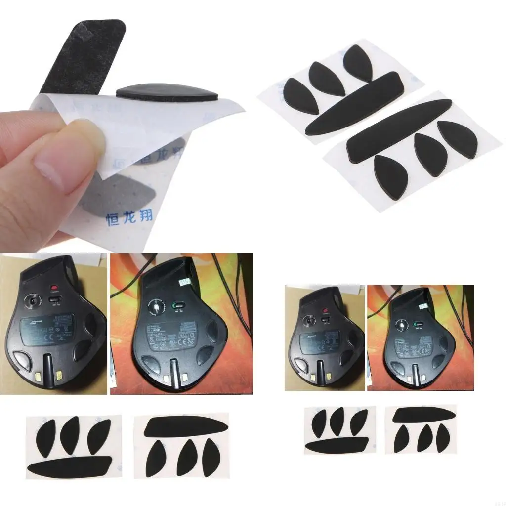 462E Patinetes mouse 2 juegos Bordes curvos reemplazo reemplazo pies pies mouse para w/ mx Revolution mouse
