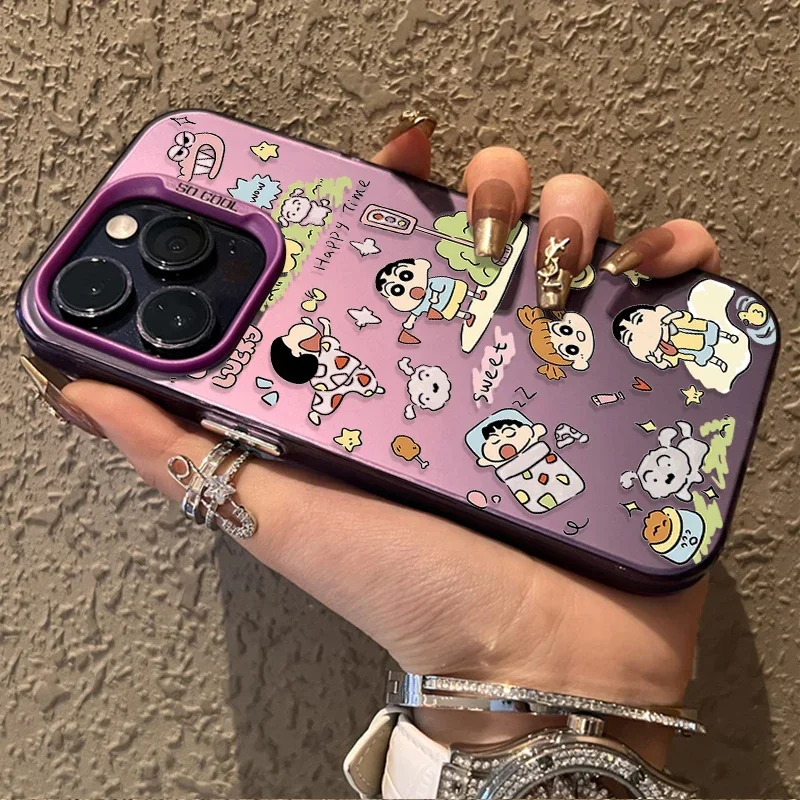 Bonita funda de PC con crayones C s-shinchans para Xiaomi 12T 11 Lite 5G NE 14T POCO X6 M5S 14 13 13 13T Pro X7 X5 X3 NFC F4 GT F5 F6 M6 Pro 4G - imagen 5