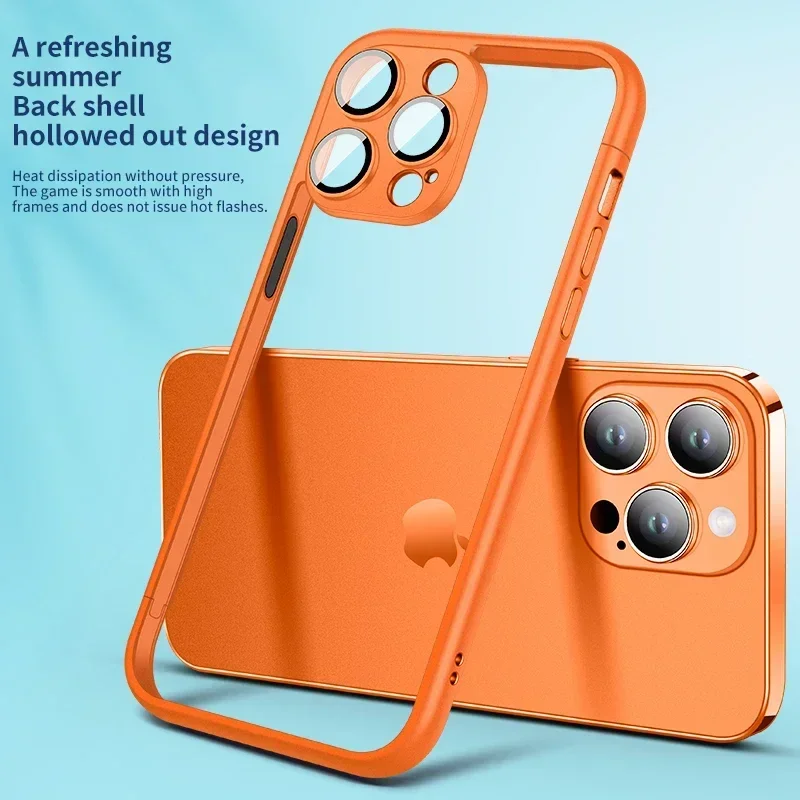 Funda de PC dura extraíble para IPhone, Protector de lente de cámara, cubierta de marco, IPhone 12, 13, 14, 15 Pro Max Plus, 15Pro, 14Pro, IPhone 15 - imagen 5