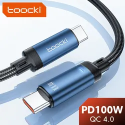 Toocki tipo C a tipo C Cable 100W 60W carga rápida 3,0 4,0 para Xiaomi 12 13 Realme Poco F5 Samsung Smartphone 5g carga rápida