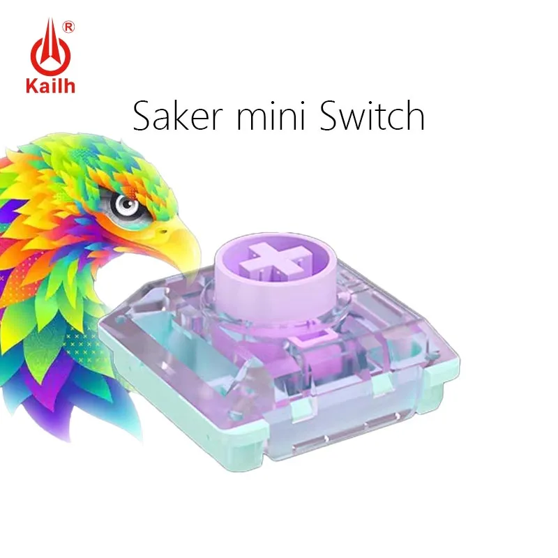Kailh-Mini interruptor Saker de perfil bajo, accesorios para jugadores, 0,8mm, intercambio en caliente rápido, mini teclado mecánico, interruptores calientes