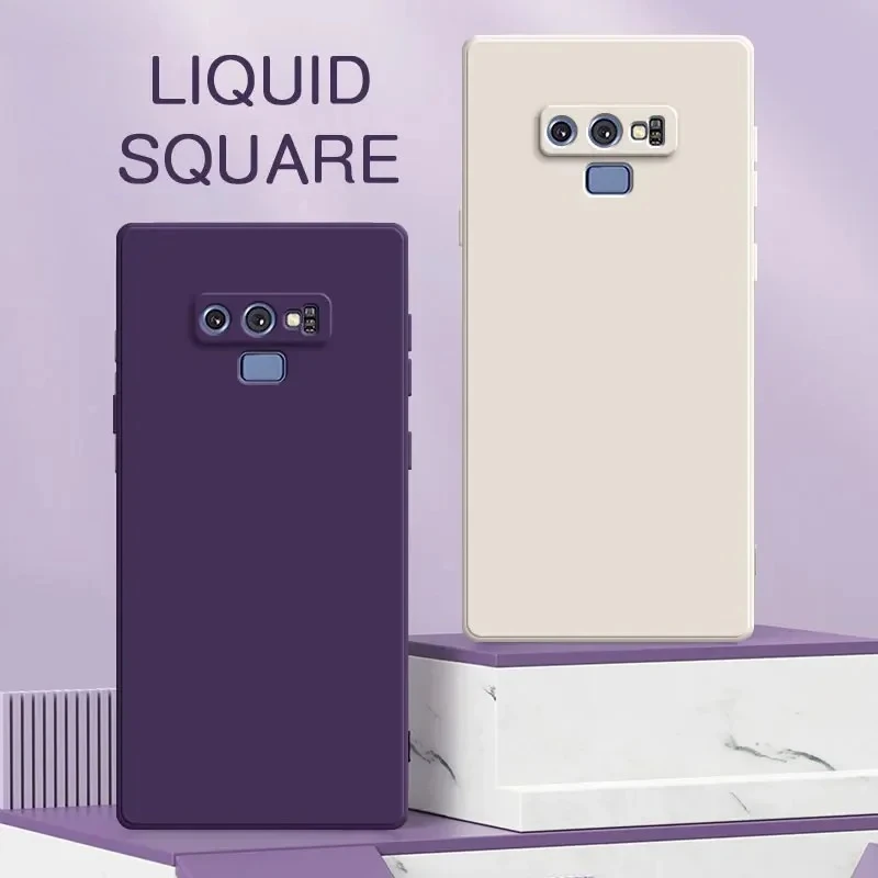 Funda de silicona líquida Original para Samsung Galaxy Note 9, Protector de lente, funda de teléfono suave a prueba de golpes para SamsungNote9 Note9 - imagen 2
