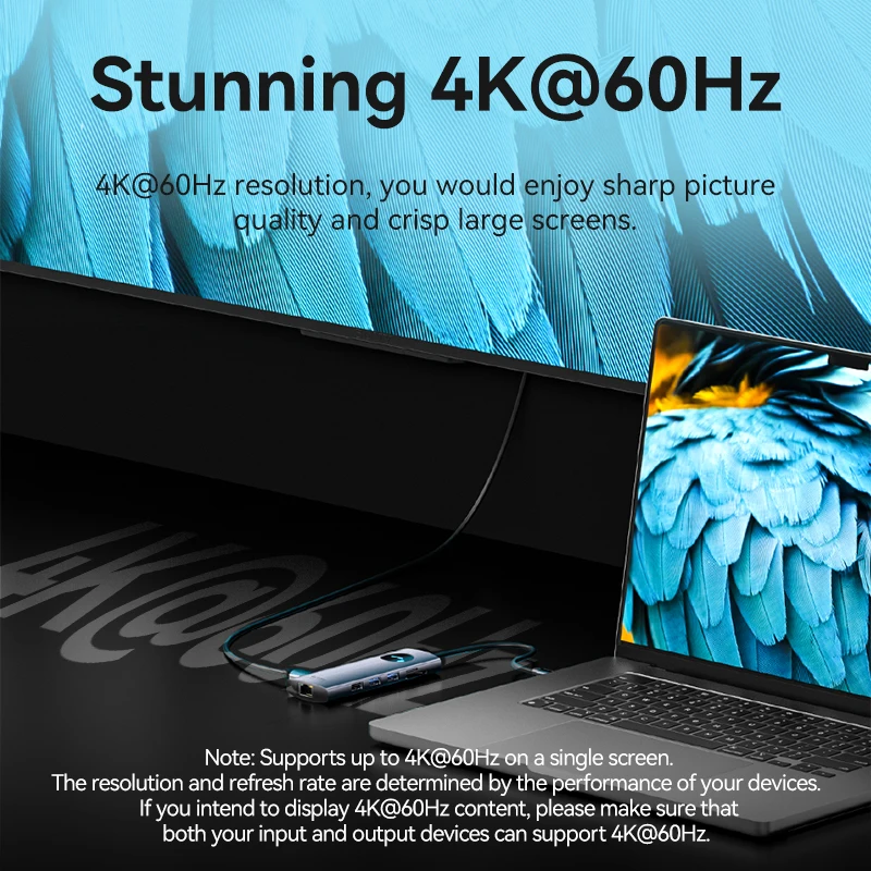 Vention MST estación de acoplamiento tipo C a HDMI DP 4K 60Hz RJ45 USB 3,0 HUB PD 100W USB C divisor para PC portátil Macbook Tablet - imagen 2