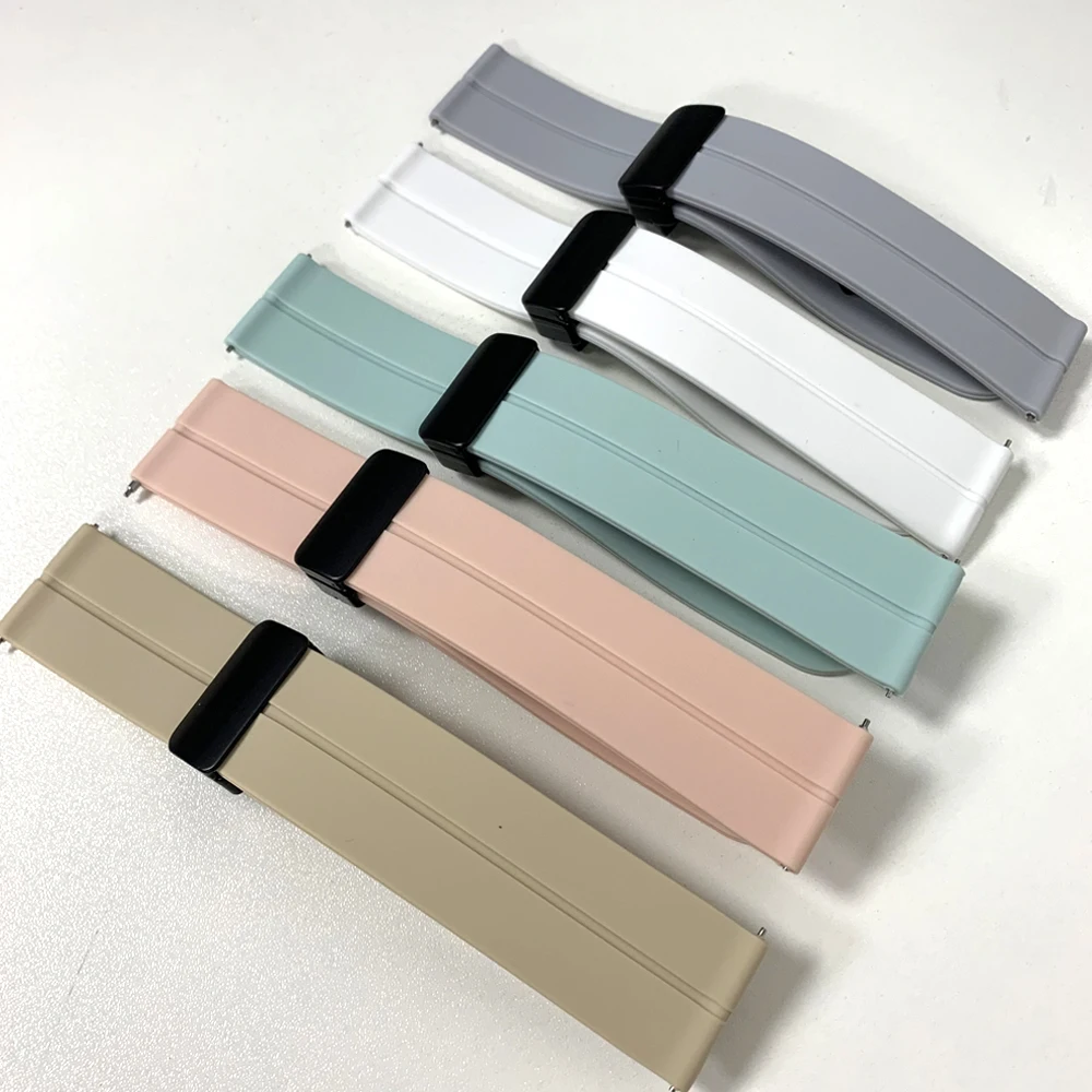 Correa de muñeca de silicona con hebilla magnética de 22mm para Xiaomi watch S1 Pro/Active S2 46mm/42mm S3 S4 Sport color 2 Mi pulsera de correa de reloj - imagen 4