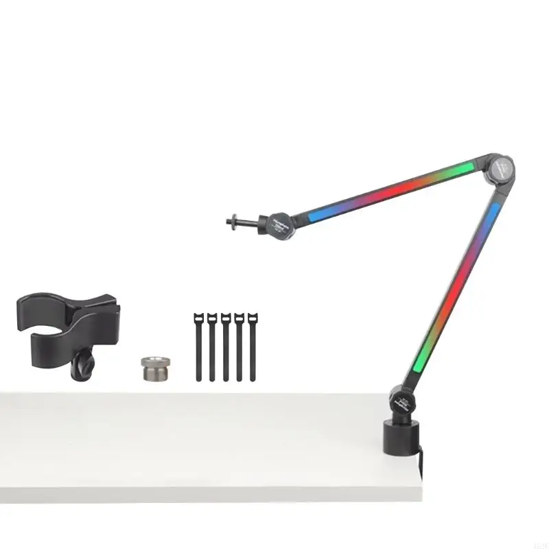 Soporte micrófono giratorio multiángulo 462E, compatible con Universal, gira libremente para podcasting y transmisión en - imagen 3