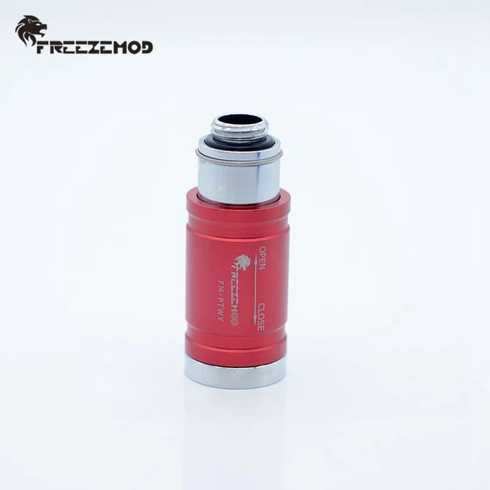 Un objeto rojo y plateado con la palabra congelar