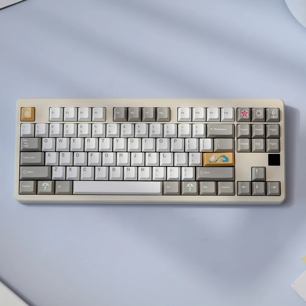 Teclas de Alhambra Retro, accesorios de teclado de perfil de cereza, tinte PBT, sublimación para juegos mecánicos MX Switch