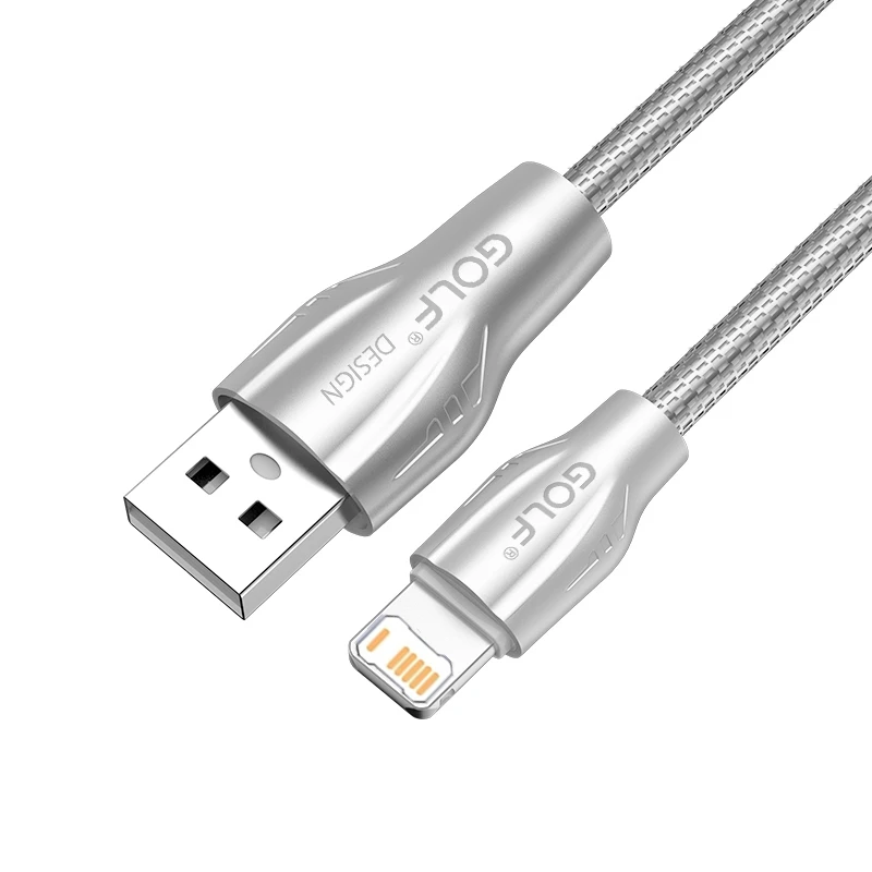 Cable USB de carga rápida de Metal completo para iPhone 11 12 13 mini 14 Pro Max X XR XS 6 6S 7 8 Plus Cables de datos de teléfono de carga rápida 1m - imagen 2