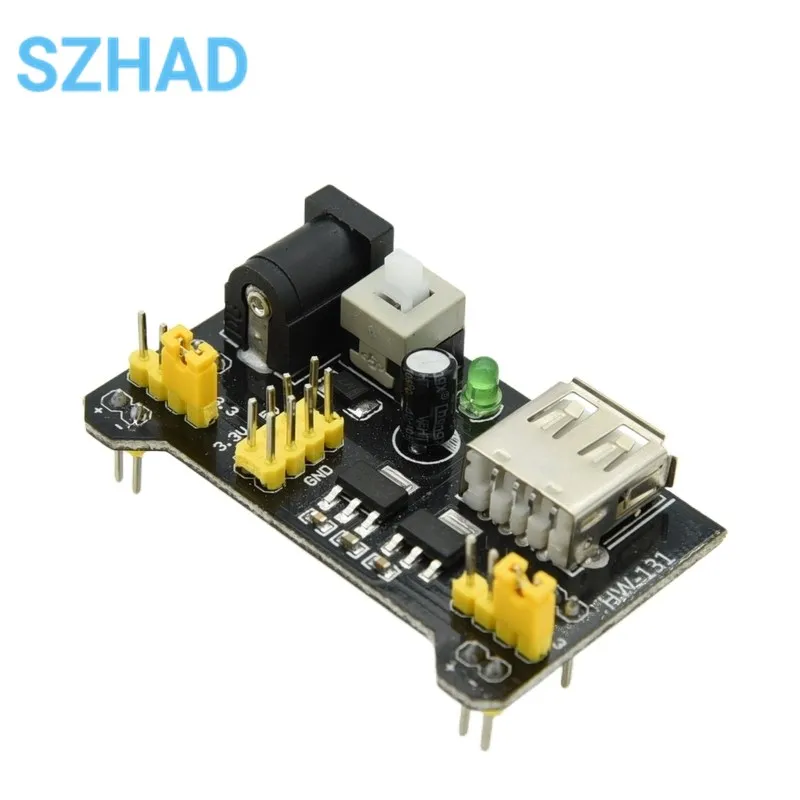 10 Uds. MB102, módulo de fuente de alimentación sin soldadura, 3,3 V/5V, piezas de Kit de bricolaje para Arduino - imagen 5