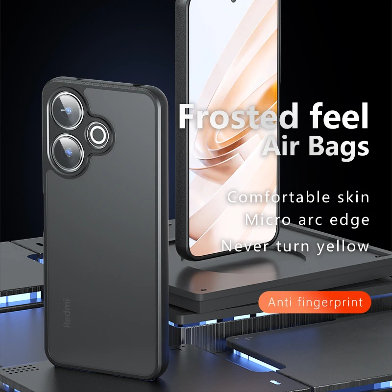 Para Xiaomi Redmi13 Redmi 13 4G Funda trasera para teléfono Airbag a prueba de golpes protección anticaída antihuellas mate Funda Coque - imagen 3