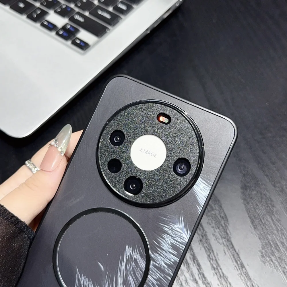 Funda magnética de lujo con plumas de Aurora para Huawei Pura 80 70 P80 P70 Pro Ultra Mate 70 60 para cubierta de armadura láser estética Magsafe - imagen 5