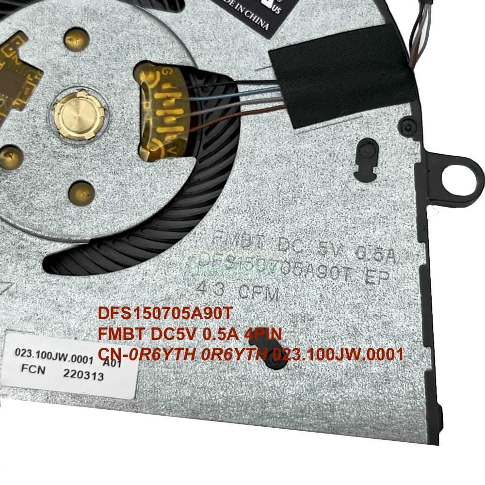 Ventiladores de refrigeración para ordenador portátil, Enfriador de PC para Dell Inspiron 14, 5000, 2020, 5401, 5402, 5405, 5408, 0R6YTH, R6YTH, 023.100JW.001 - imagen 5