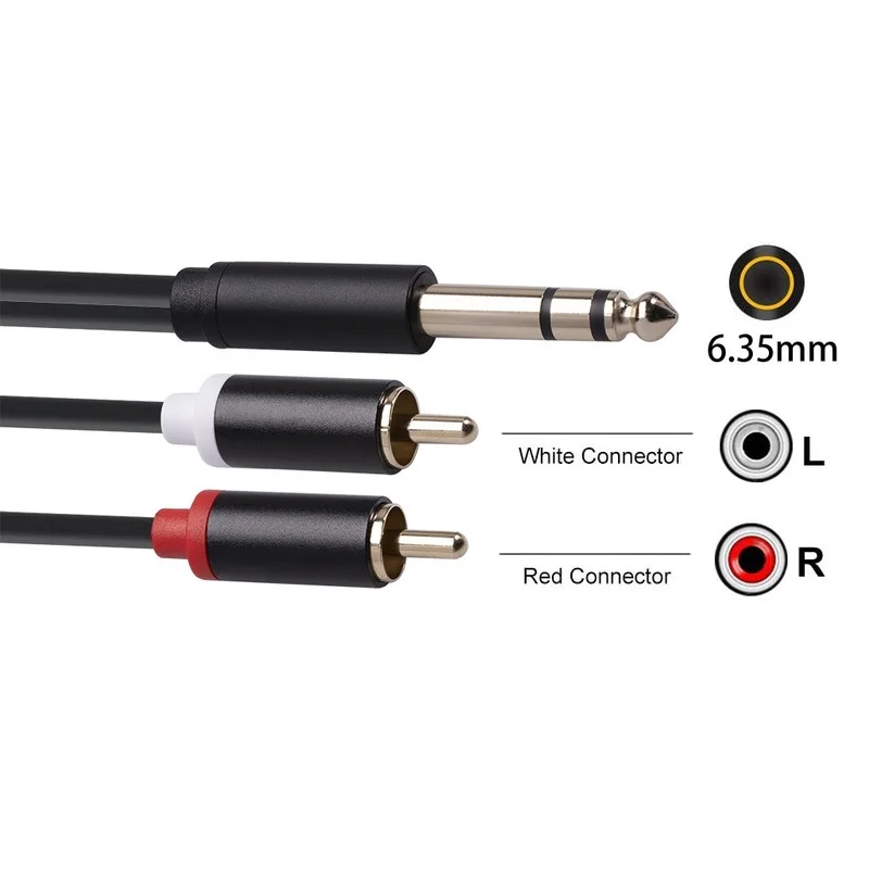 Cable RCA a Jack 6,35mm – Alta Fidelidad para Amplificadores de Audio - imagen 4