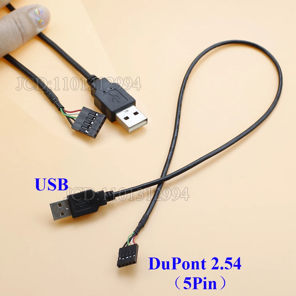 Cable de extensión adaptador USB a DuPont 2,54, cable de pantalla táctil, terminal USB, cable de datos, impresora de 50cm, 1 unidad