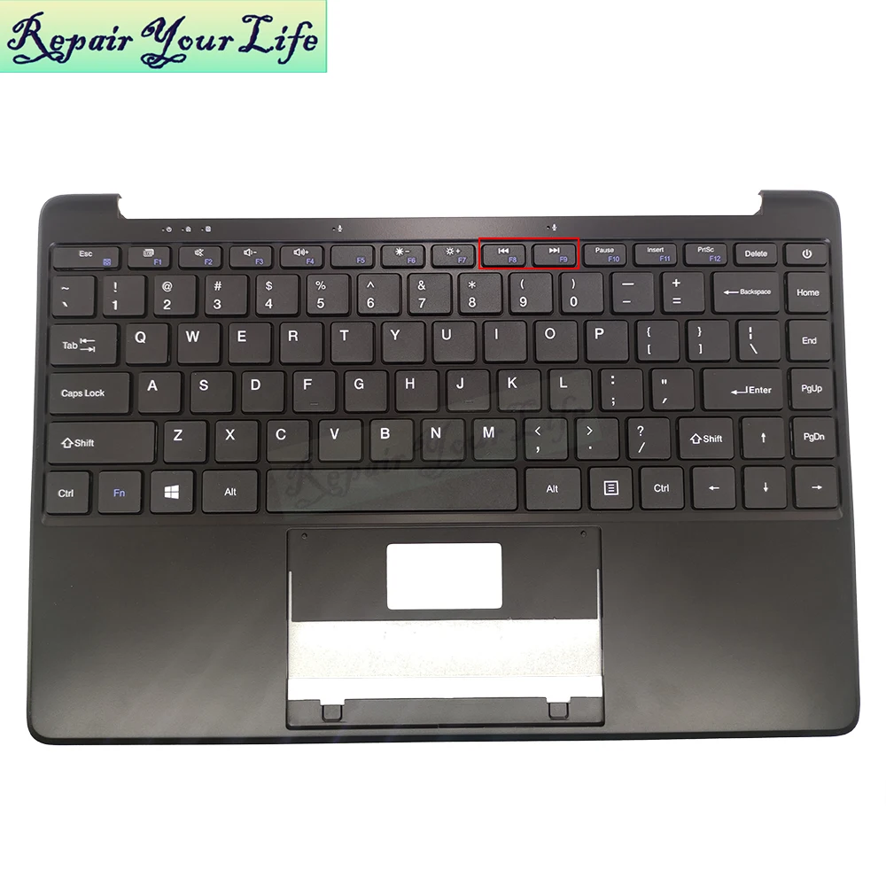 Reposamanos con teclado inglés de EE. UU. Para Teclast F7 Plus II Plus 2, funda superior para Notebook, parte C, XK-HS122, MB3181005, V6381F, X318F