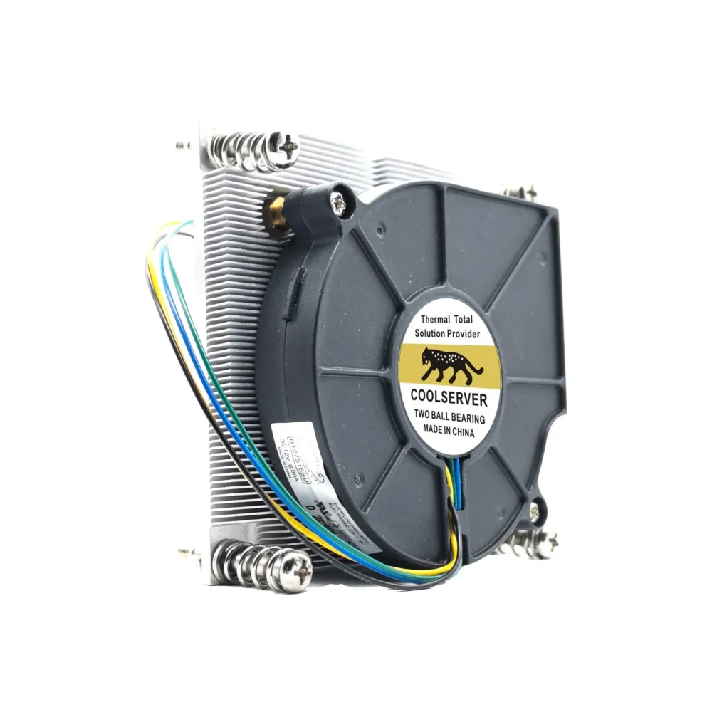 Enfriador de CPU 1U para LGA2011/115X: cobre puro, control de temperatura, ventilador de radiador activo multiplataforma - imagen 2