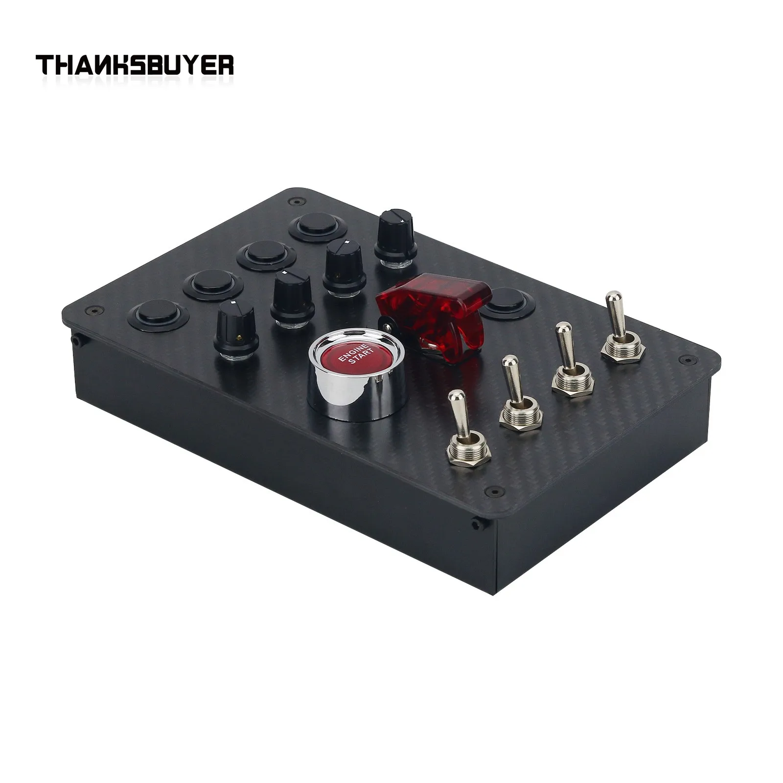 Caja de botones SIMPUSH de aleación de aluminio, caja de botones SIM de carreras para SIMAGIC FANATEC THRUSTMASTER SIMUCUBE - imagen 5