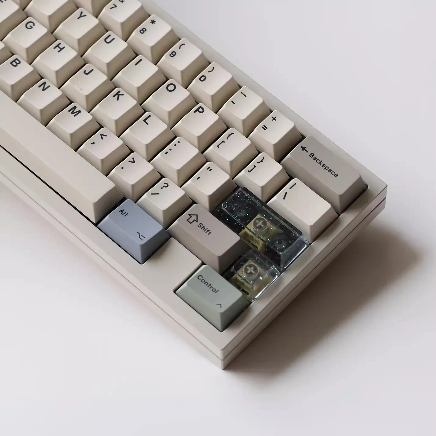 JKDK-teclas PBT con tema Retro, teclas de sublimación de tinte con perfil de cereza para WKL Alice 68 980 75 87 104, juego completo de teclado mecánico - imagen 5