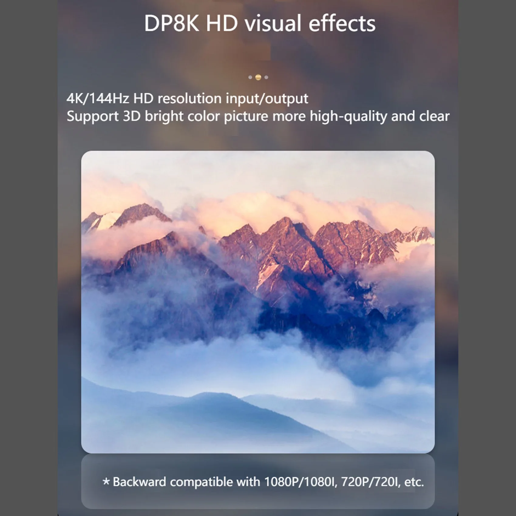 Adaptador estándar activo DP1.4 a HDMI 2,1, convertidor de Cable Compatible con Dp a HDMI, compatible con 8K @ 60Hz - imagen 2