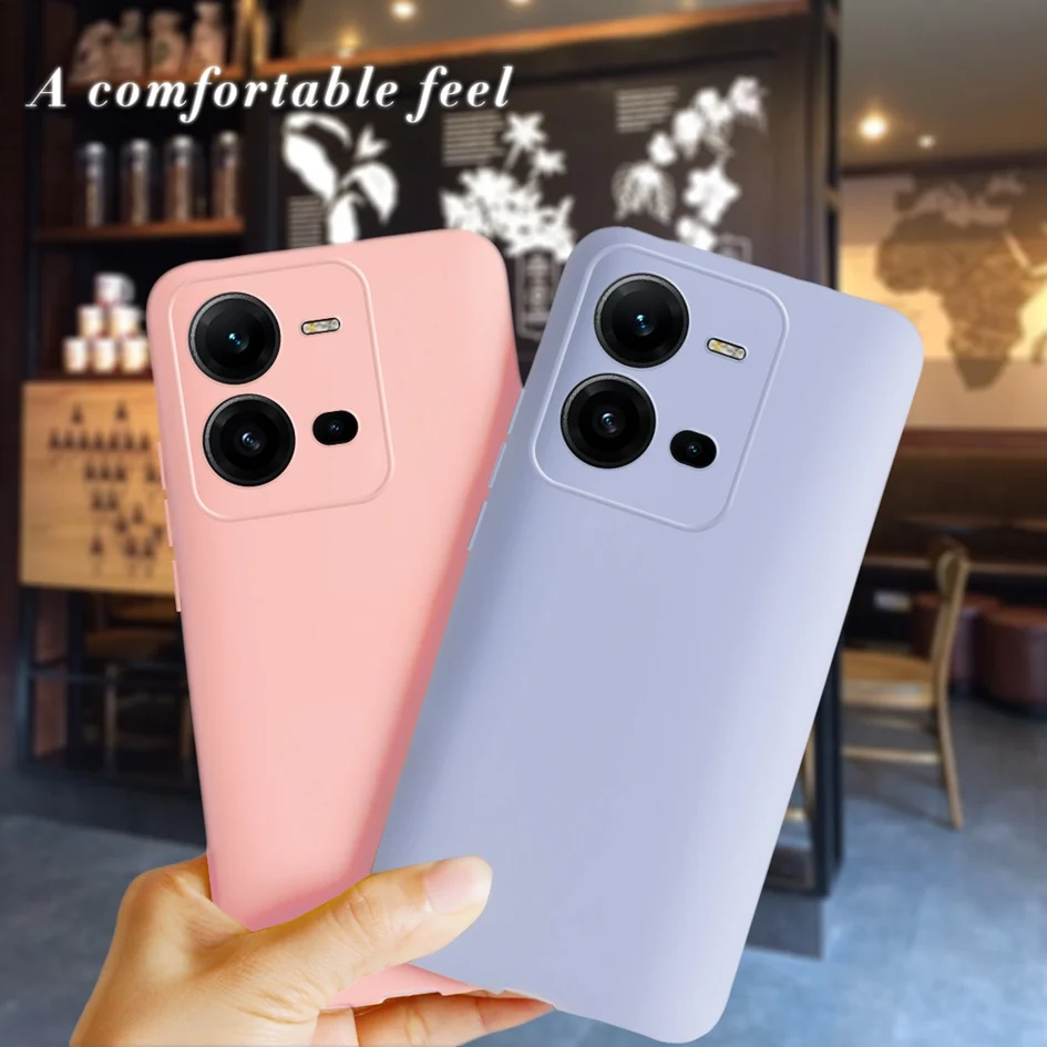 Para Vivo X80 Lite funda Vivo X80Lite 5G cubierta a prueba de golpes suave TPU silicona líquida funda trasera de teléfono para VivoX80 Lite 5G V2208 Shell - imagen 3