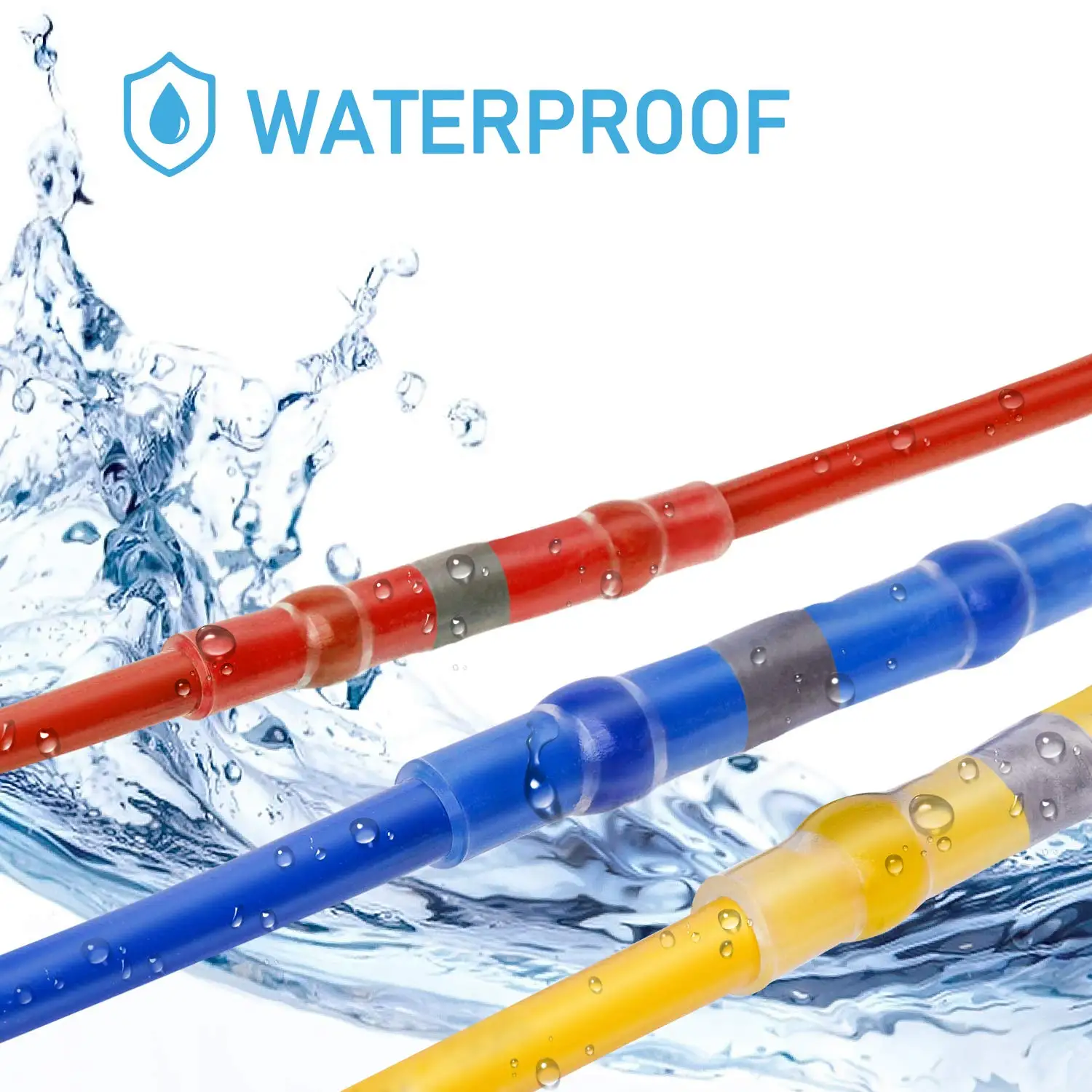 100 Uds conector de cable de sellado de soldadura, conector de acoplamiento termorretráctil, cableado impermeable marino, terminal de empalme de cable eléctrico