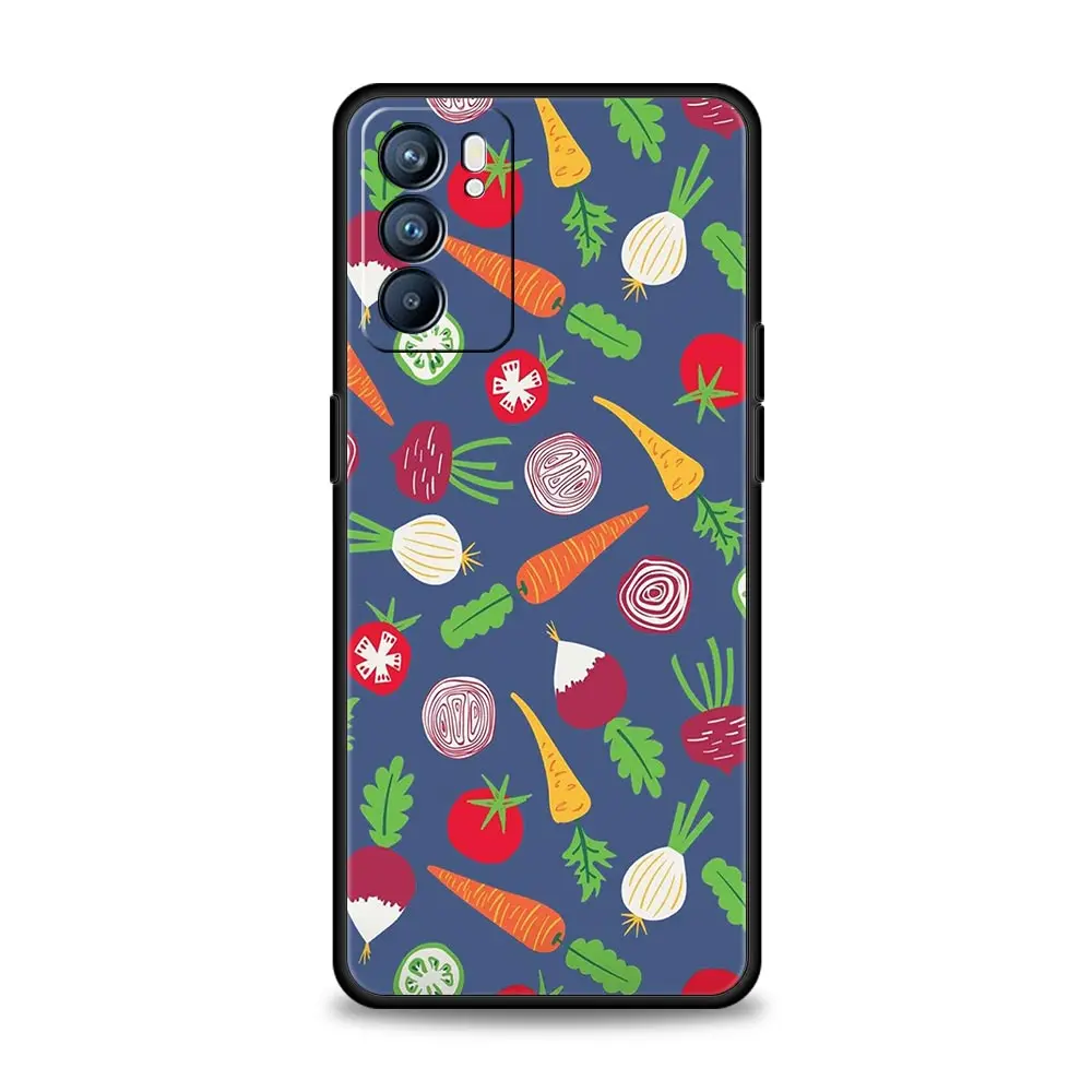 Funda para Oppo Reno13 Reno12 Reno11 F Reno10 Pro A54 A53 A95 A76 A74 A57 A98 A80 A79 5G A78 4G, funda con diseño de flores y zumo de frutas - imagen 3