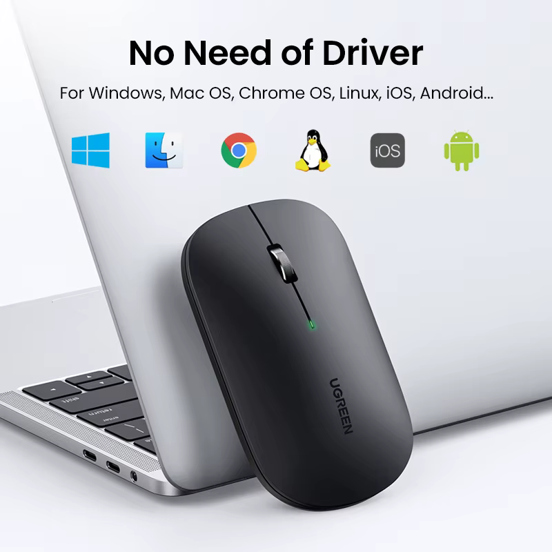 Ugreen Ratón Inalámbrico Bluetooth 5.0 Dual Silencioso 4000 DPI - imagen 4