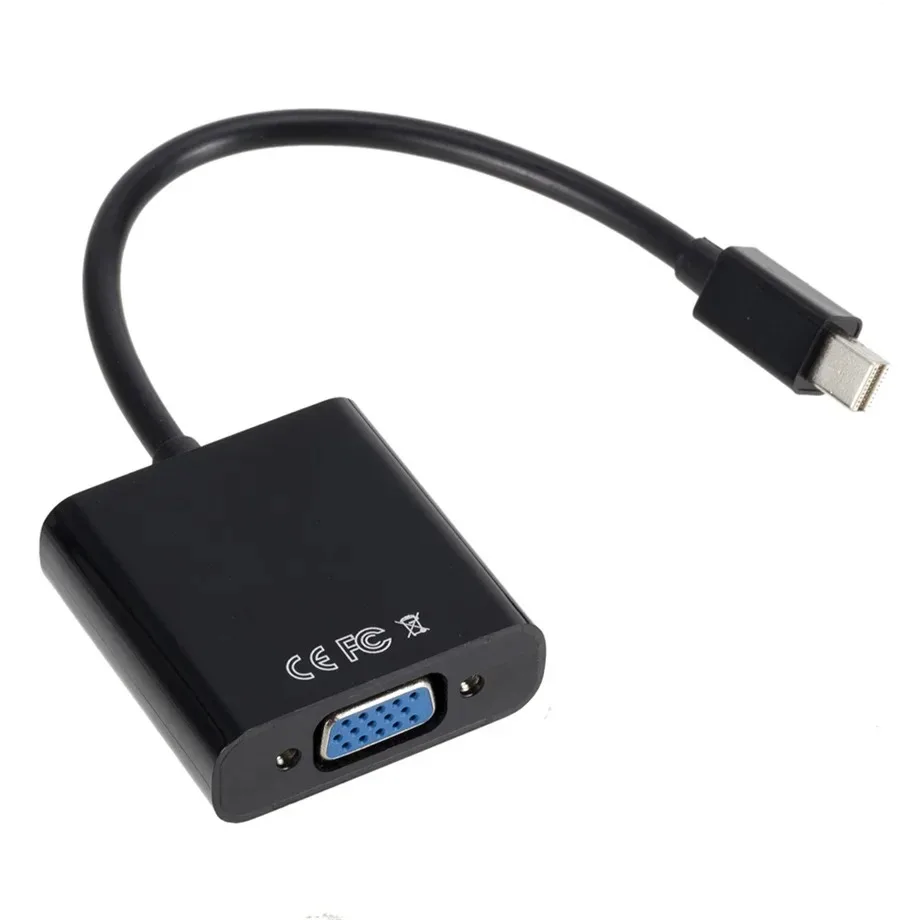 Cable adaptador Mini DisplayPort (compatible con Thunderbolt 2) a VGA Convertidor Mini DP a VGA Cable Full HD 1080P para monitor de computadora portátil - imagen 2