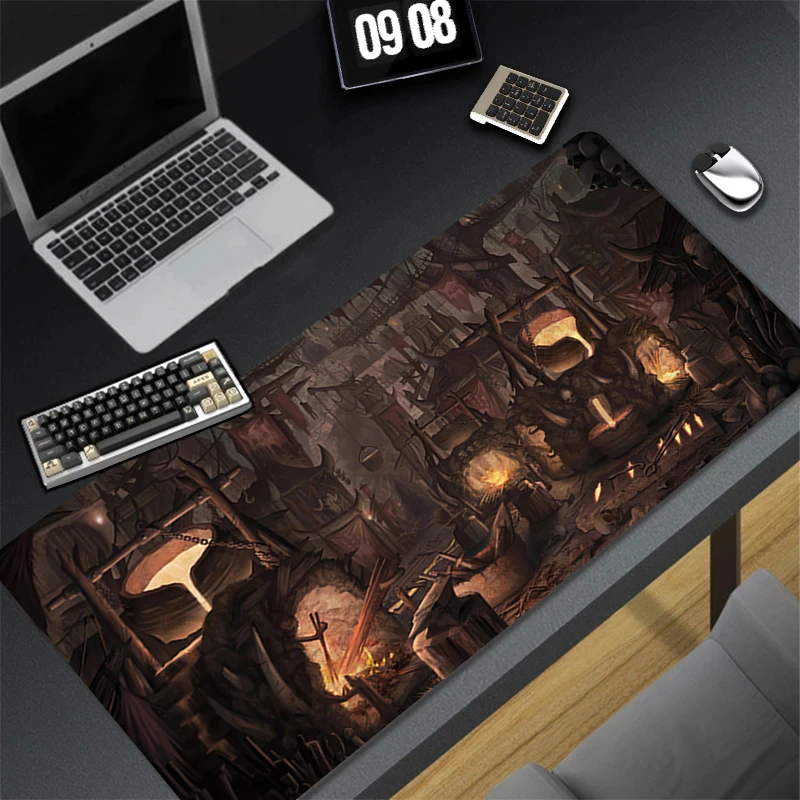 Alfombrilla de ratón extendida del Señor de los Anillos, alfombrilla de escritorio con borde cosido, Base antideslizante, alfombrilla para teclado de ordenador para ordenador portátil - imagen 2