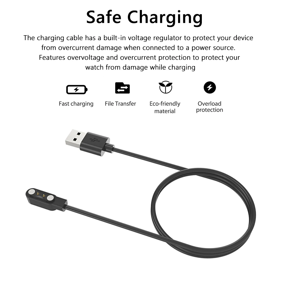 Adaptador de cargador de muelle para reloj inteligente, Cable de carga USB para COLMI I30, accesorios de repuesto - imagen 4
