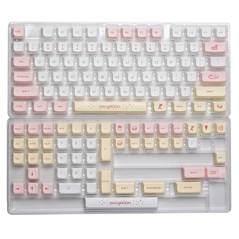 XDA PBT Keycaps Macaron 125 teclas para teclado mecánico DyeSub