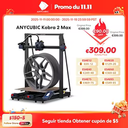 ANYCUBIC Kobra 2 MAX FDM impresora 3D de gran formato 500 mm/s velocidad máxima de impresión tamaño de construcción con Control de aplicación inteligente de 500*420*420mm
