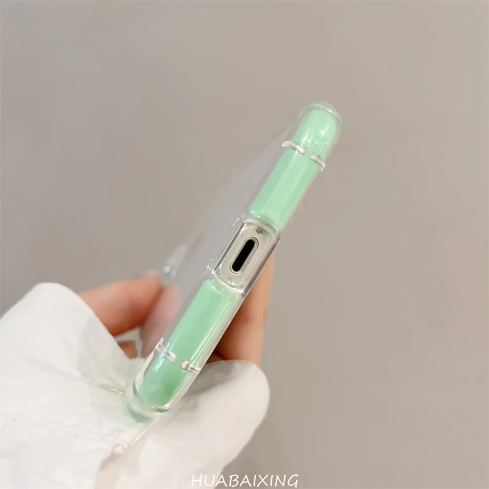 Funda luminosa de Color liso para iPhone 13, 12, 11, 14, 15 16 Pro Max XS, protección completa para cámara, funda de parachoques suave transparente a prueba de golpes - imagen 5