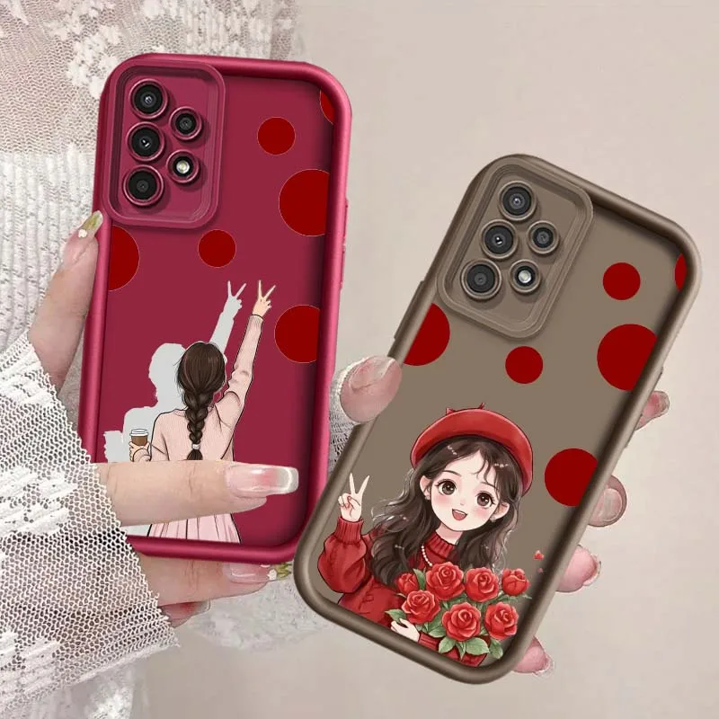 Funda de teléfono tipo escalera de ojos para Samsung Galaxy A04E A04 A04S A05 A06 A10S A11 A12 A13 A14 A15 A16 - imagen 2