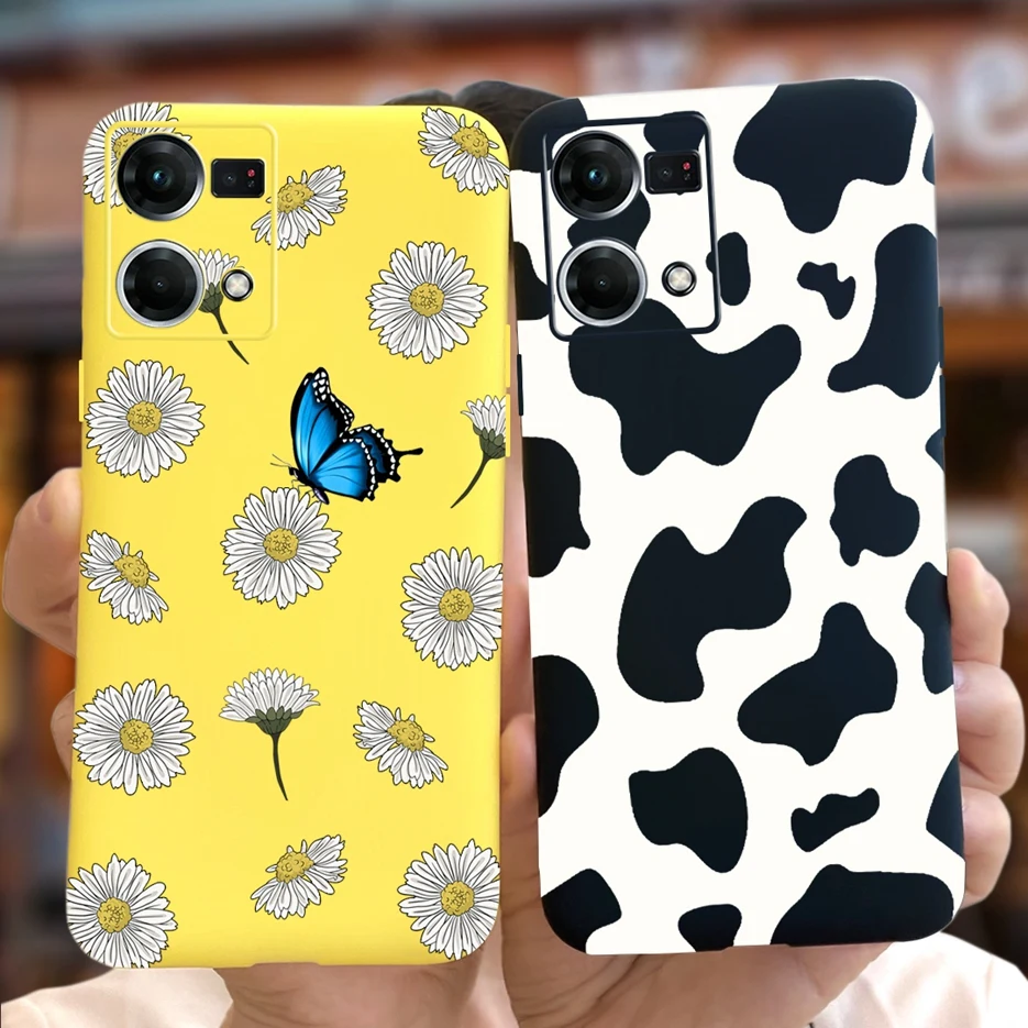 Funda de silicona blanda con dibujos animados para Oppo F21 Pro, carcasa bonita pintada, parachoques, CPH2363, Reno 7, 4G, F21 Pro - imagen 5